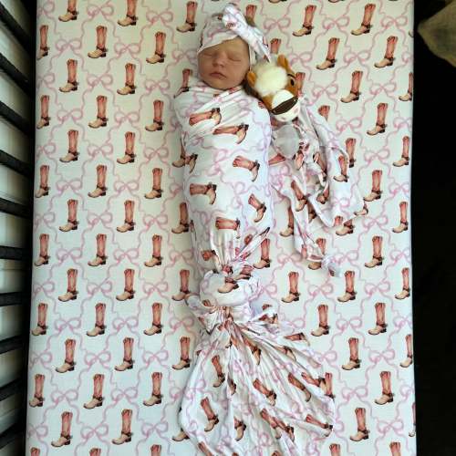 Victoria Cowgirl Boots Infant Swaddle