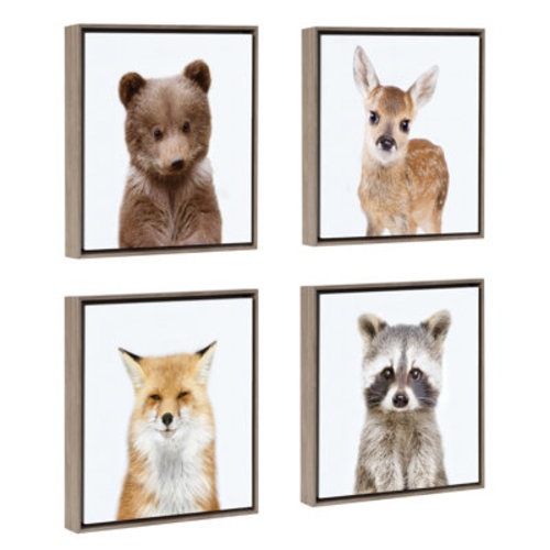 Isabelle & Max™ 'Woodland Animals' by Amy Peterson - Floater Frame Graphic Art Print on Canvas | Wayfair