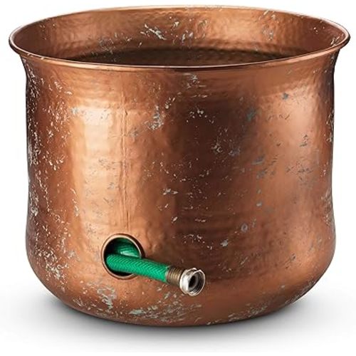 Garden Hose Pot Holder | Water Hose Container Pot For Outside or Indoor Use | Expandable Water Hose Hider Storage Organizer No Lid
