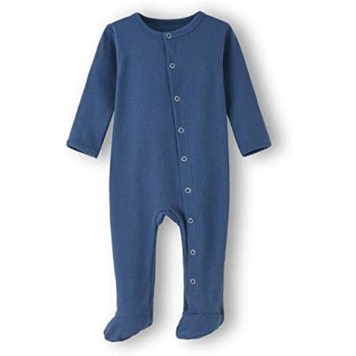 ACESTAR Newborn Baby Footed Pajamas with Mitten Cuffs - Cotton Snap-Up Baby Sleepers for Sleep and Play Footies 0-12 Months