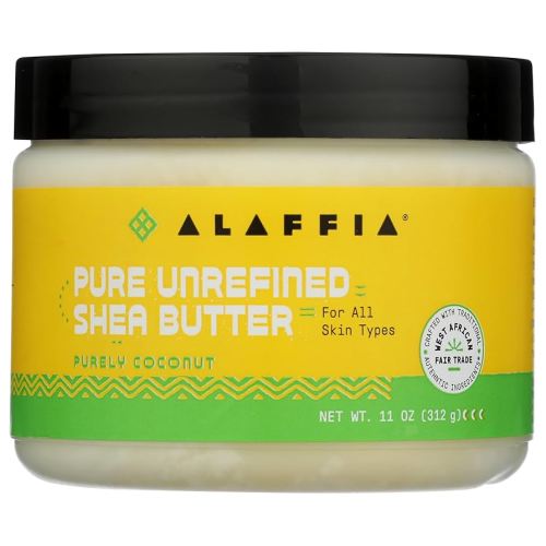 ALAFFIA Purely Coconut Authentic African Unrefined Shea Butter, 11 OZ
