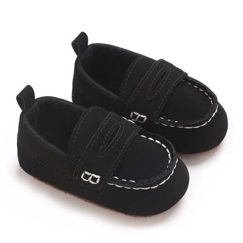 Luogg Spring And Summer Children Baby Toddler Shoes Boys And Girls Flat Sole Light Solid Color Slip On Comfortable Casual Shoes Size 0-3 Months Black