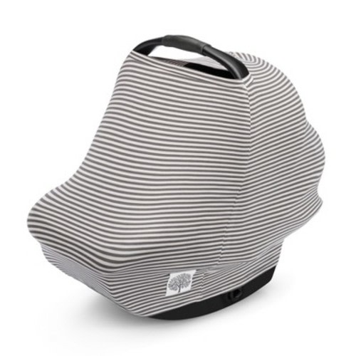 Parker Baby Co. 4 in 1 Car Seat Cover - Pewter/Snow Stripes