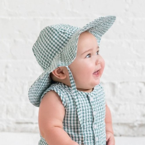 Seersucker Sun Hat