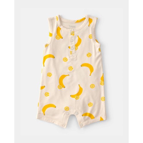 Baby Banana PurelySoft Romper - Yellow/Cream | Carter's