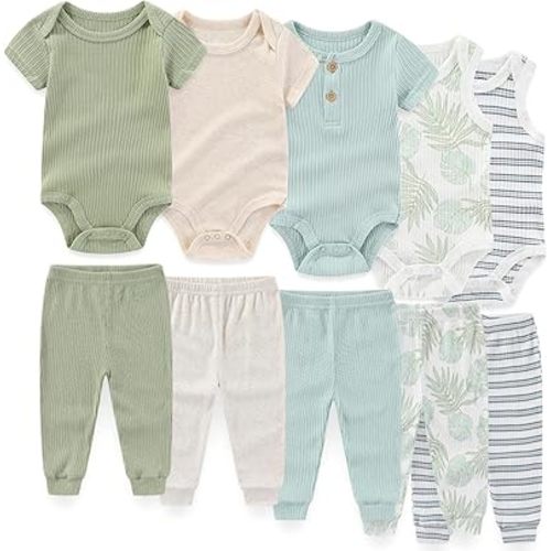 Unisex Baby Boy Girl Pants Sets 10 pack Cotton Casual New born Clothes Comfort Infant Outfit