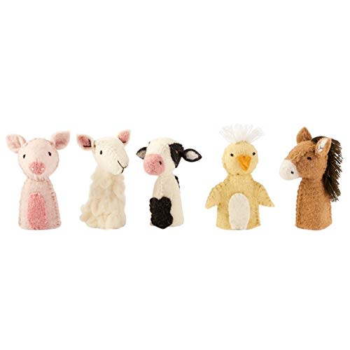 Mud Pie Barnyard Finger Puppet Set, Multicolored (12600084)