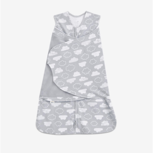 HALO 100% Cotton Sleepsack Swaddle, 3-Way Adjustable Wearable Blanket, TOG 1.5, Clouds, Small, 3-6 Months