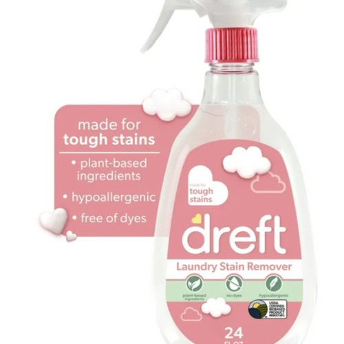 Dreft Spray y Lavado para Bebé a Base de Plantas, Removedor de Manchas de Lavandería, Esenciales para Bebé, 24 oz