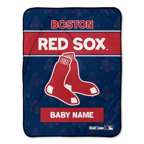 Boston Red Sox Chad & Jake 30" x 40" Personalized Baby Blanket
