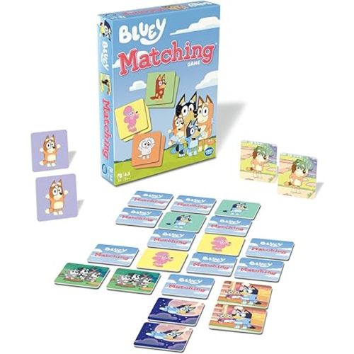 Wonder Forge Bluey Matching Game - Family & Toddler Games - Educational Toys - Memory & Brain Games for Kids Ages 3-5, Indoor Recess