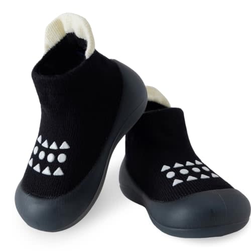 Hstyle Baby Sock Shoes Toddler Boys Walking Shoes Infant Slippers Sneakers | Non-Slip,Soft Rubber Sole,Lightweight,1st Birthday Gifts for Baby Boys Girls