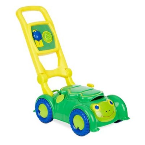 Melissa & Doug Sunny Patch Snappy Turtle Lawn Mower - Pretend Play Toy for Kids: Gross Motor Skills, Sound Effects