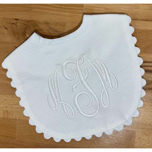 Monogram baby bib, 1st birthday bib