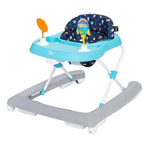 Smart Steps Trend Activity Walker and Entertainer with Removeable Toys, Large Tray, Cup Holder, Adjustable Height and Flat Fold Frame for Storage, Ages 6 Months +, Space Walk Navy