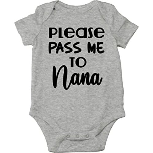 CBTwear Please Pass Me to Nana - Pack My Diapers I'm Going To Grandma's - Funny One-piece Infant Baby Bodysuit