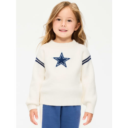Dallas Cowboys Crew-Neck Sweater for Toddler Girls