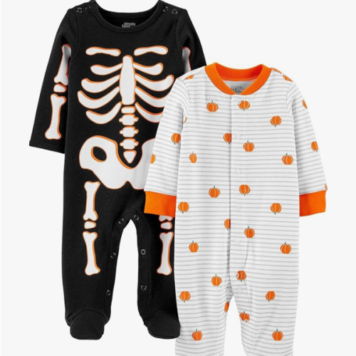 Simple Joys by Carter's Baby 2-pack Halloween Cotton Footed Sleep and Play