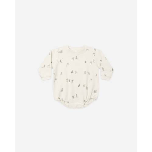Crewneck Bubble Romper Deer – Quincy Mae