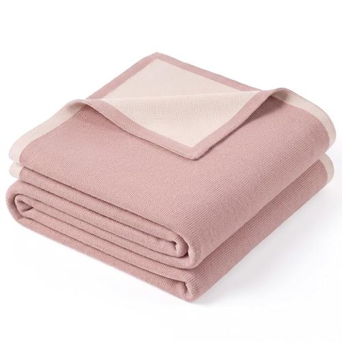 lulumoon Baby Blanket Cotton Knit: Stretchy for Newborn Receiving Swaddle
