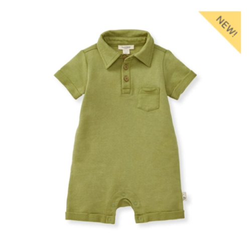 Organic Cotton Polo Baby Boy Romper