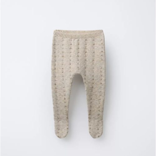 KNIT FOOTED LEGGINGS - Light beige | ZARA United States