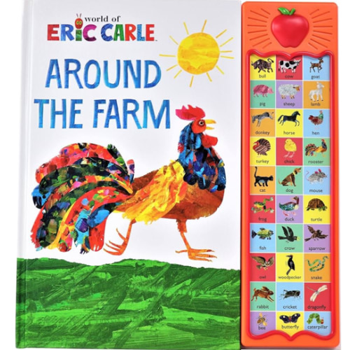 World of Eric Carle, Around the Farm 30-Button Animal Sound Book - Great for First Words - PI Kids