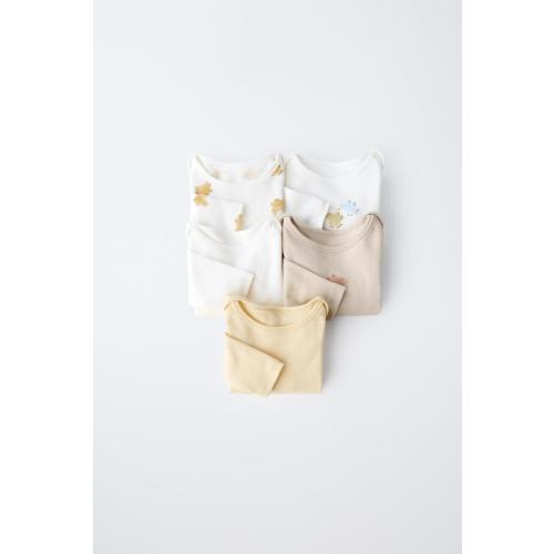 FIVE-PACK OF BIRD BODYSUITS - Multicolored | ZARA United States