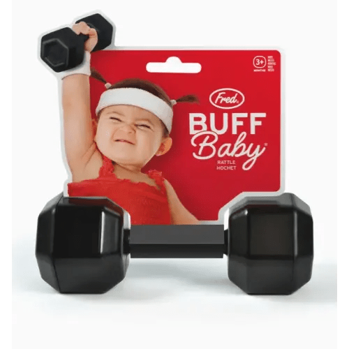 Buff Baby - Dumbbell Rattle by Gift Solutions
