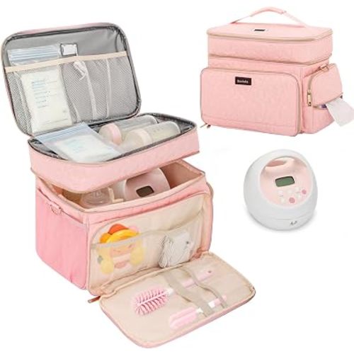 Breast Pump Bag Compatible with Spectra S1/S2, Dual-Layer Carrying Case