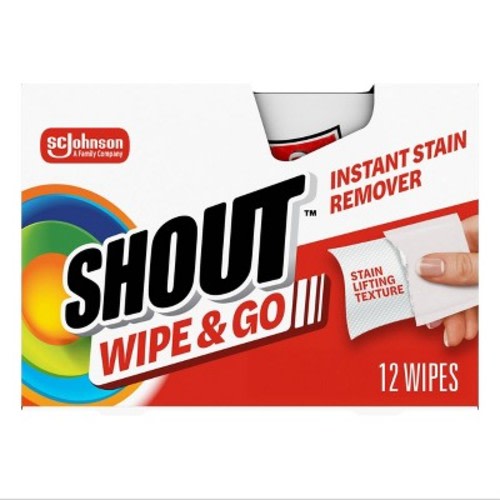Shout Wipe & Go Instant Portable Stain Remover - 12ct