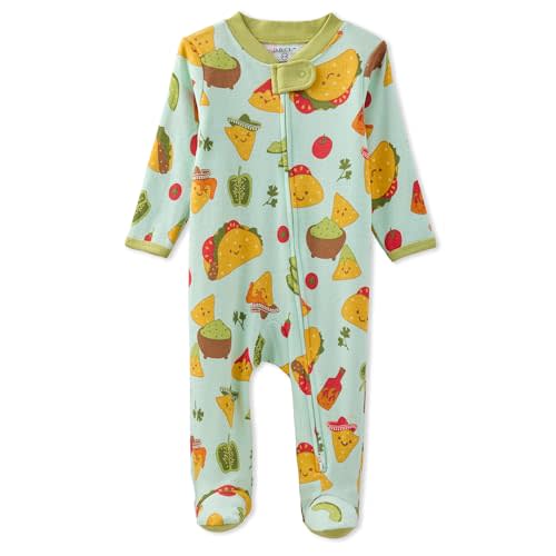 Butterblu Scout Sleep & Play 100% Organic Cotton Footed Zip Front PJs | GOTS Certified Organic Cotton Two Way Zipper Pajamas One Piece, Baby Girls, Boys, Unisex, Machine Washable