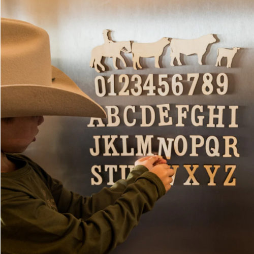 Alphabet, Numbers, & Cattle Drive Magnet Set (40 Pieces) – Cowkid Clothing Company
