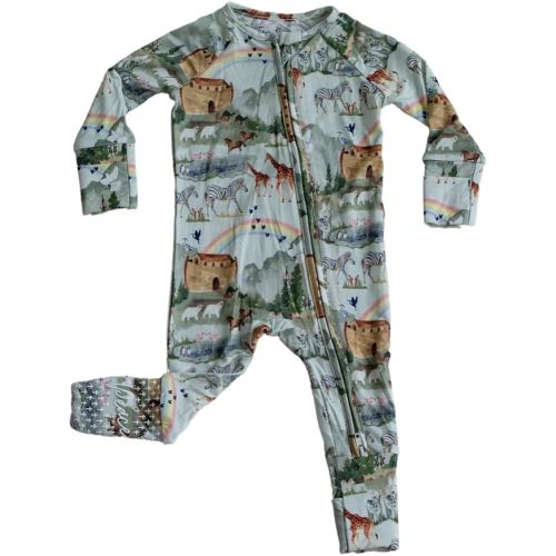 Tiny Revival Baby Zipper Pajamas Sleepers–Hypoallergenic, Newborn to Toddler, Tencel Modal, Soft–Bible Clothing