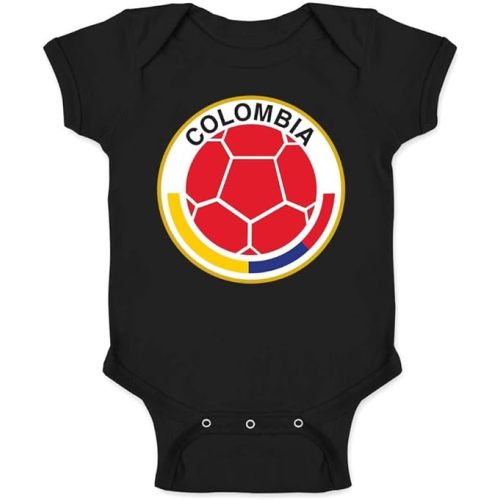 Pop Threads Colombia Futbol Soccer National Team Crest Infant Baby Boy Girl Bodysuit