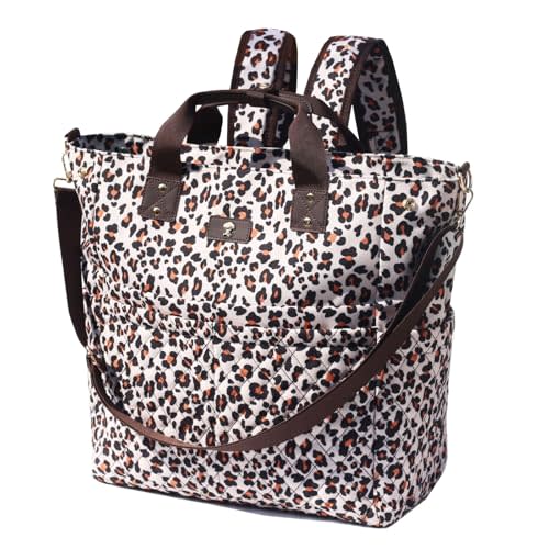 ESVAN Diaper Tote Bag Totepack Backpack Crossbody Bag 3 in 1 for Women Laptop Backpack Multifunctional with Insulated Pockets