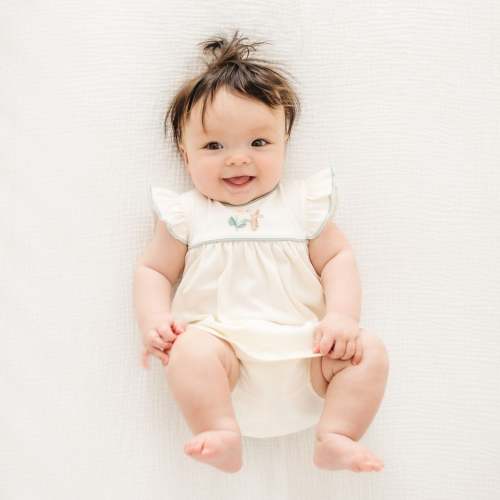 Bunny's Daisy Garden Hand-Embroidered Diaper Cover Set