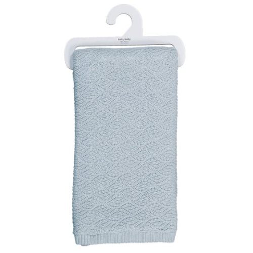Light Blue Baby Sherpa Fleece Lined Knit Blanket | Best&Less™ Online