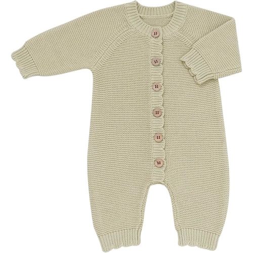 Avibae Baby Knit Romper, Cotton Long Sleeve Sweater for Newborn Infant, Baby Boys and Girls Onesie for 0-9 Months