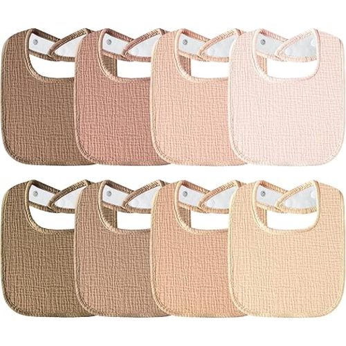 Muslin Baby Bibs Cotton Baby Drool Bandana Bibs for Baby Girls Boys Infant Newborn Toddler Drooling and Teething