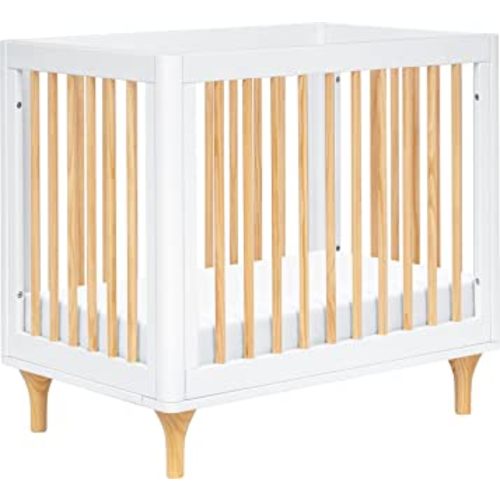 Babyletto Lolly 4-in-1 Baby Mini Crib Convertible to Toddler Bed, Daybed, Twin Size - Easy Assembly - GREENGUARD Gold Certified, 4 Adjustable Heights, Includes Conversion Kit for Toddler Bed, Natural