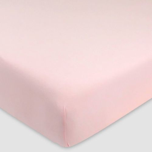 Honest Baby Organic Cotton Fitted Crib Sheet - Sea Salt Pink