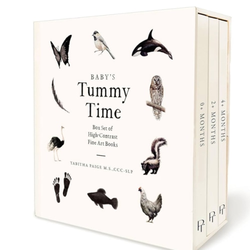 Baby's Tummy Time Book Box Set: A 3-Book Box Set of High-Contrast Art for Visual Stimulation at Tummy Time (Tabitha Paige Children's Book Series)