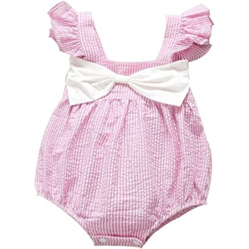 Ding Dong Baby Girl Summer Striped Triangle Romper