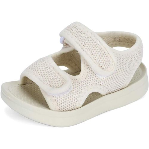 MK MATT KEELY Unisex Kids Summer Slide Sandals Baby Comfort Anti-Slip Open Toe Adjustable Walking Beach Shower Shoes for Boys Girls