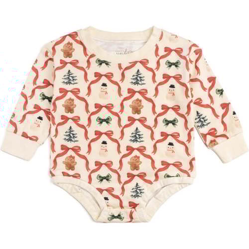 Christmas Cutie Long Sleeve Romper, Multi - Sweet Wink | Maisonette