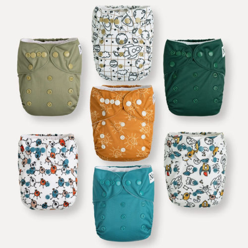 Outer Space - 7 Pack Cloth Diapers