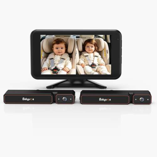 BV6 Pro Wireless Dual Baby Car Monitor for Two Kids