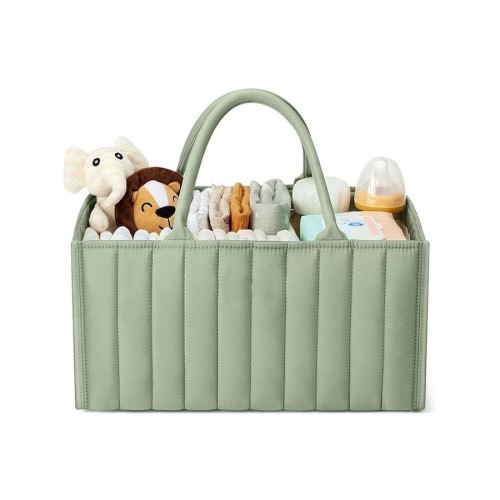 Baby Diaper Caddy Organizer Stylish Storage Basket Gift For Baby Shower - Mint Green