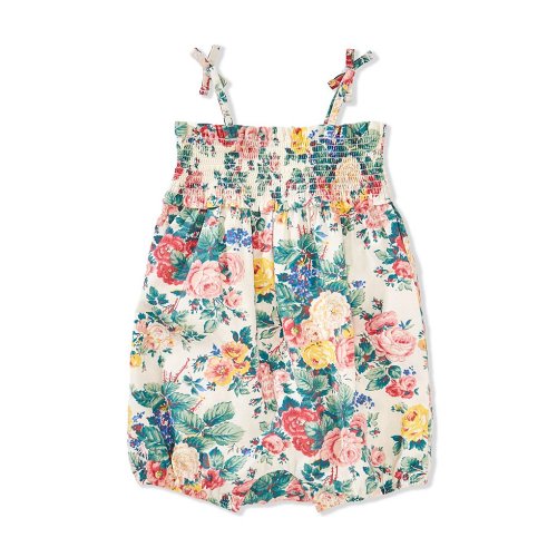 Ralph Lauren Baby Girls 3-24 Months Sleeveless Floral Smocked Bubble Romper